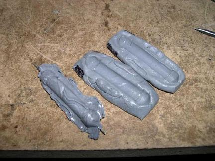 Partially cured resistor is removed from the mold