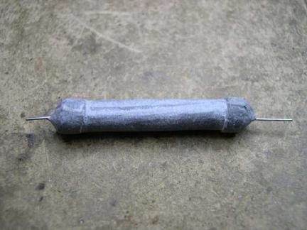 Newly formed resistor is ready for painting