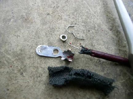 Broken section of resistance wire removed