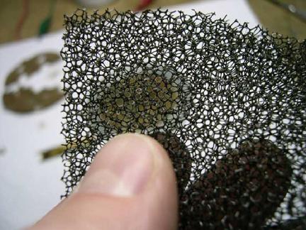 Foam has very large cell structure